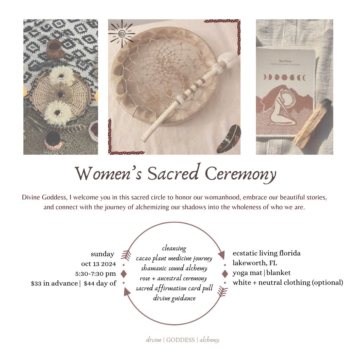 women\u2019s sacred ceremony | cacao plant medicine | sound alchemy journey 