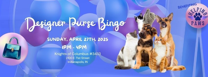 Designer Purse Bingo for Helping Paws 