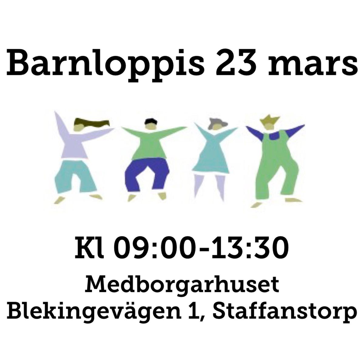 Barnloppis 23 mars i Staffanstorp