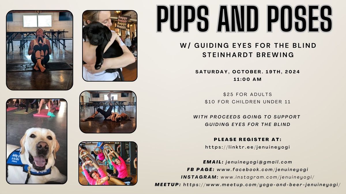 Pups and Poses w\/ Guiding Eyes for the Blind @ Steinhardt Brewing