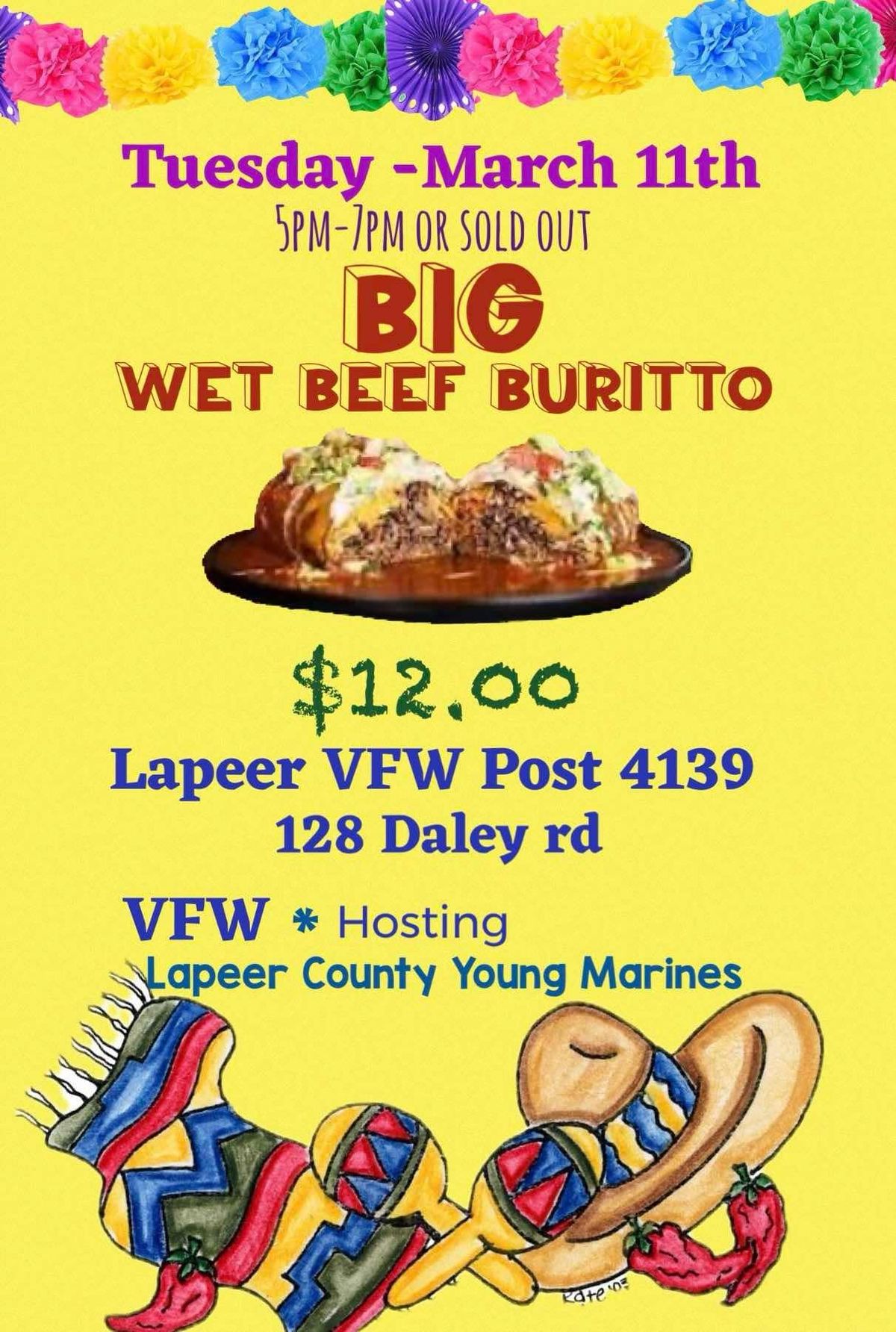 Wet burrito fundraiser