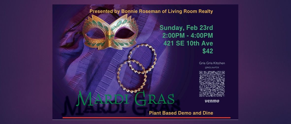 Vegan Mardi Gras Cooking Demos and Sampling