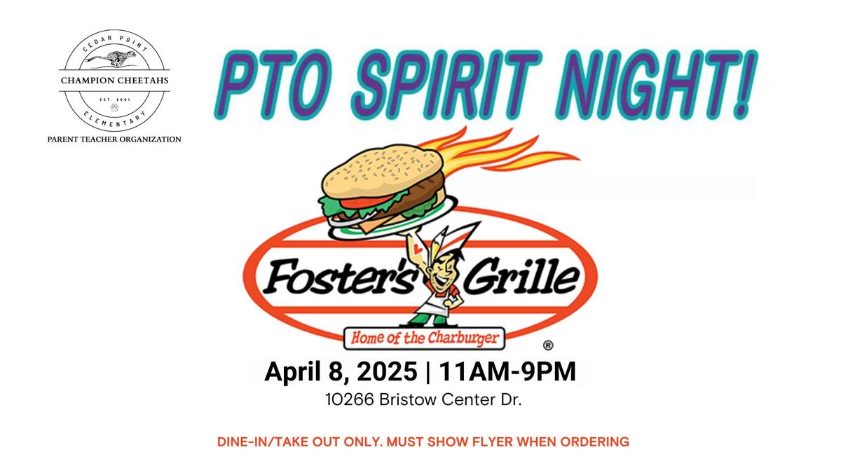 Spirit Night - Foster's Grille, Bristow