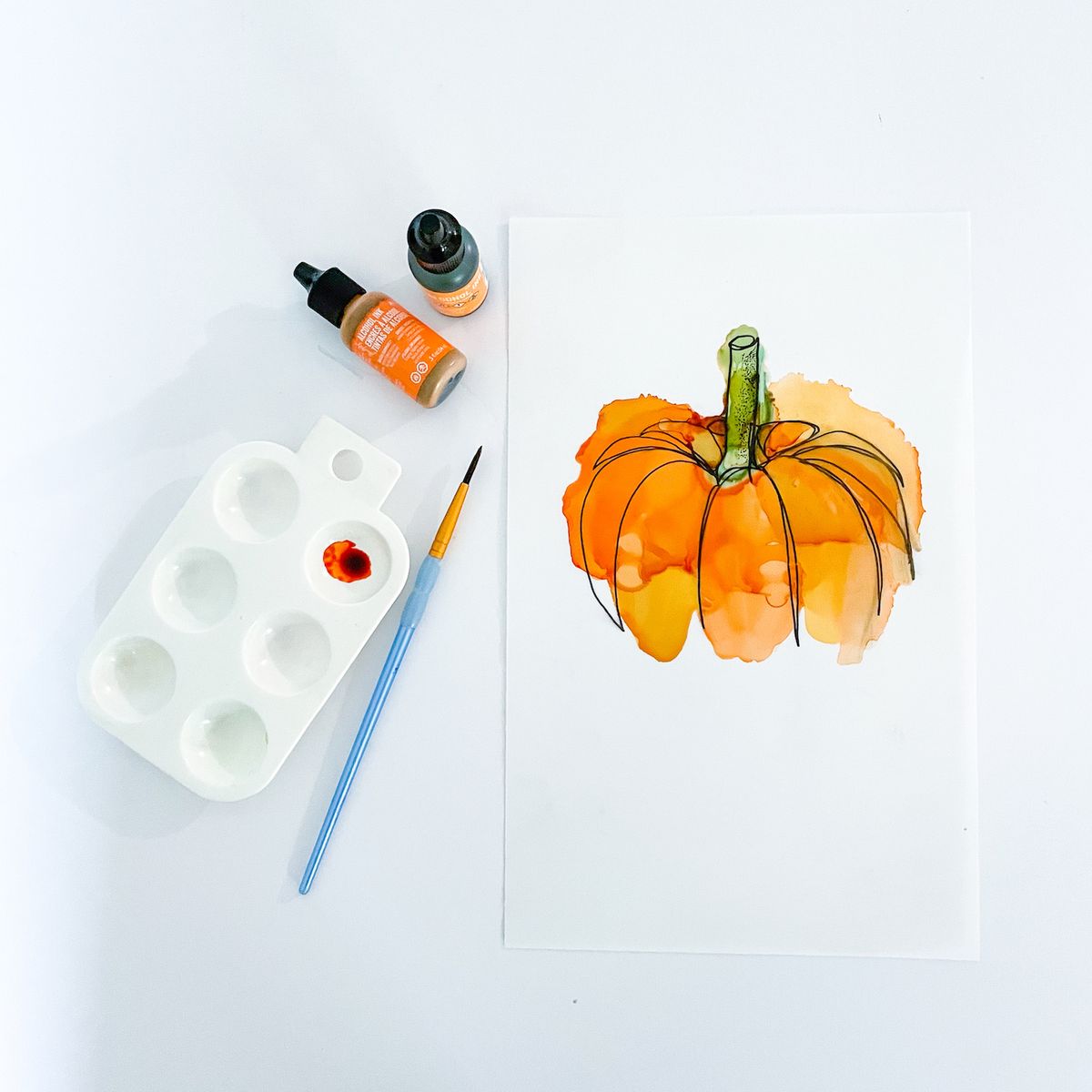 Alcohol Ink Pumpkins with LaCott Fine Art