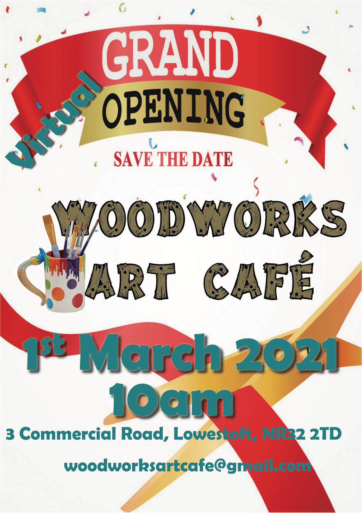 Woodworks Art Cafe GRAND (Virtual)OPENING, 3 Commercial Rd, Lowestoft