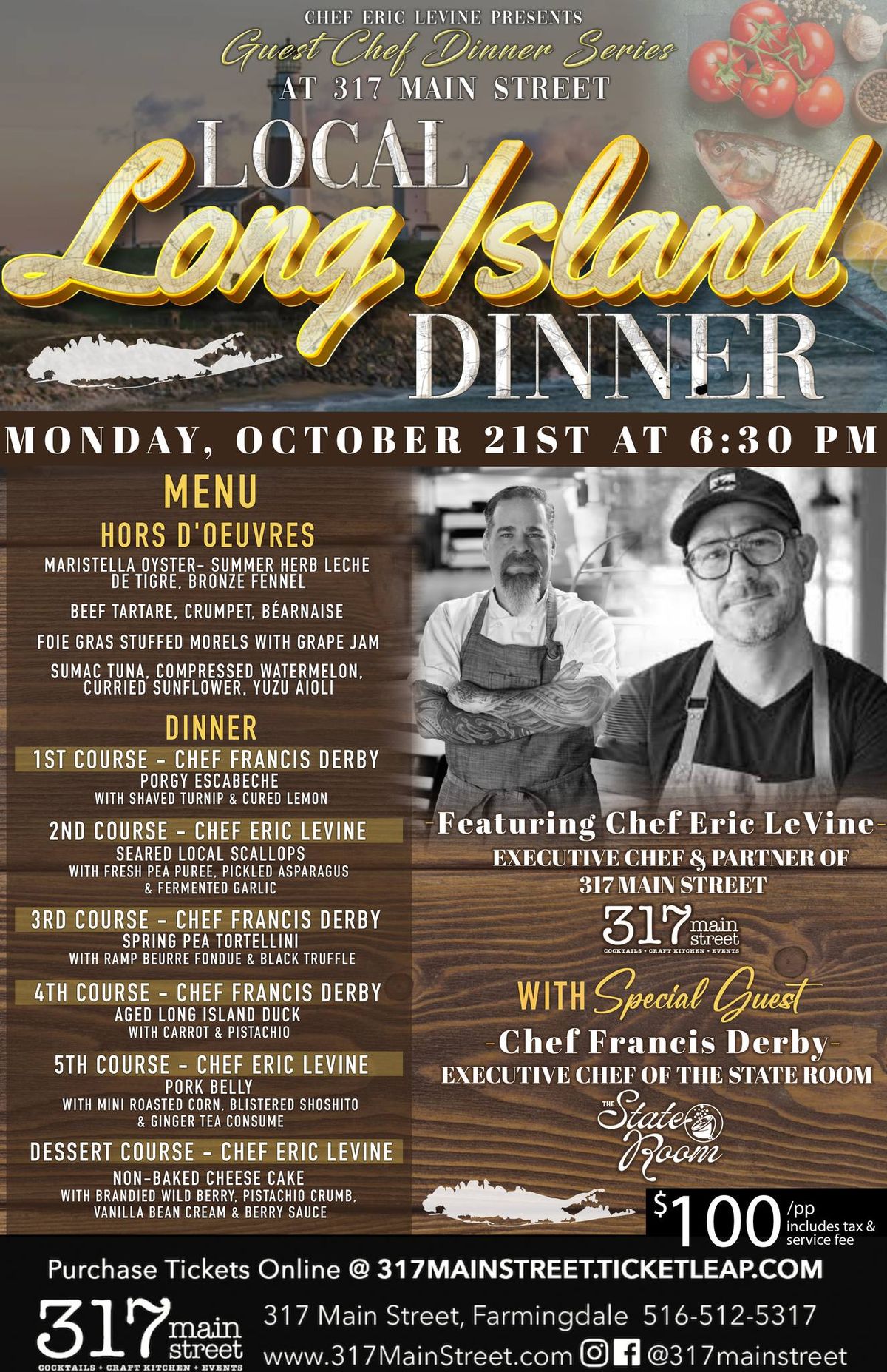 317 Guest Chef Series: Local Long Island Dinner