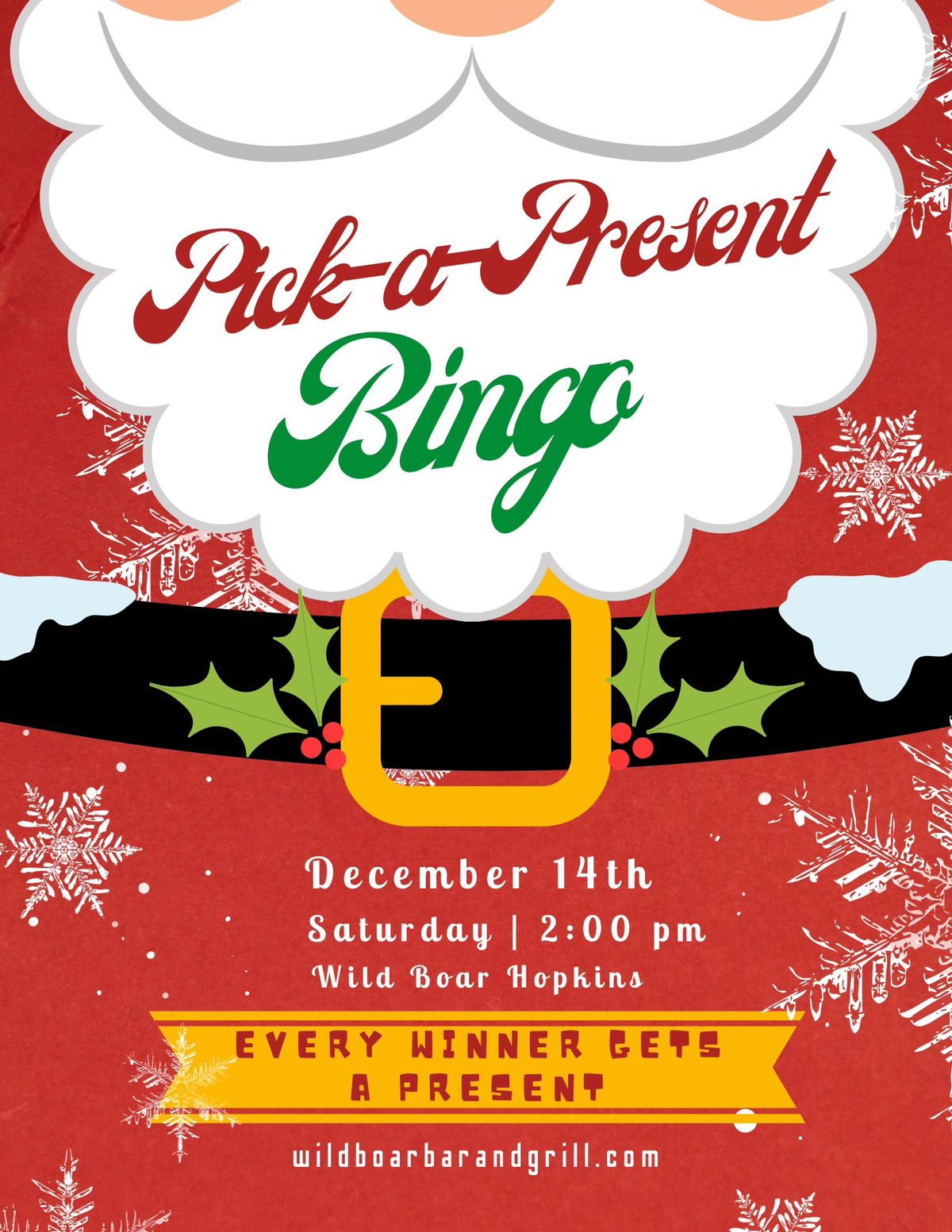 Pick-a-Present Bingo