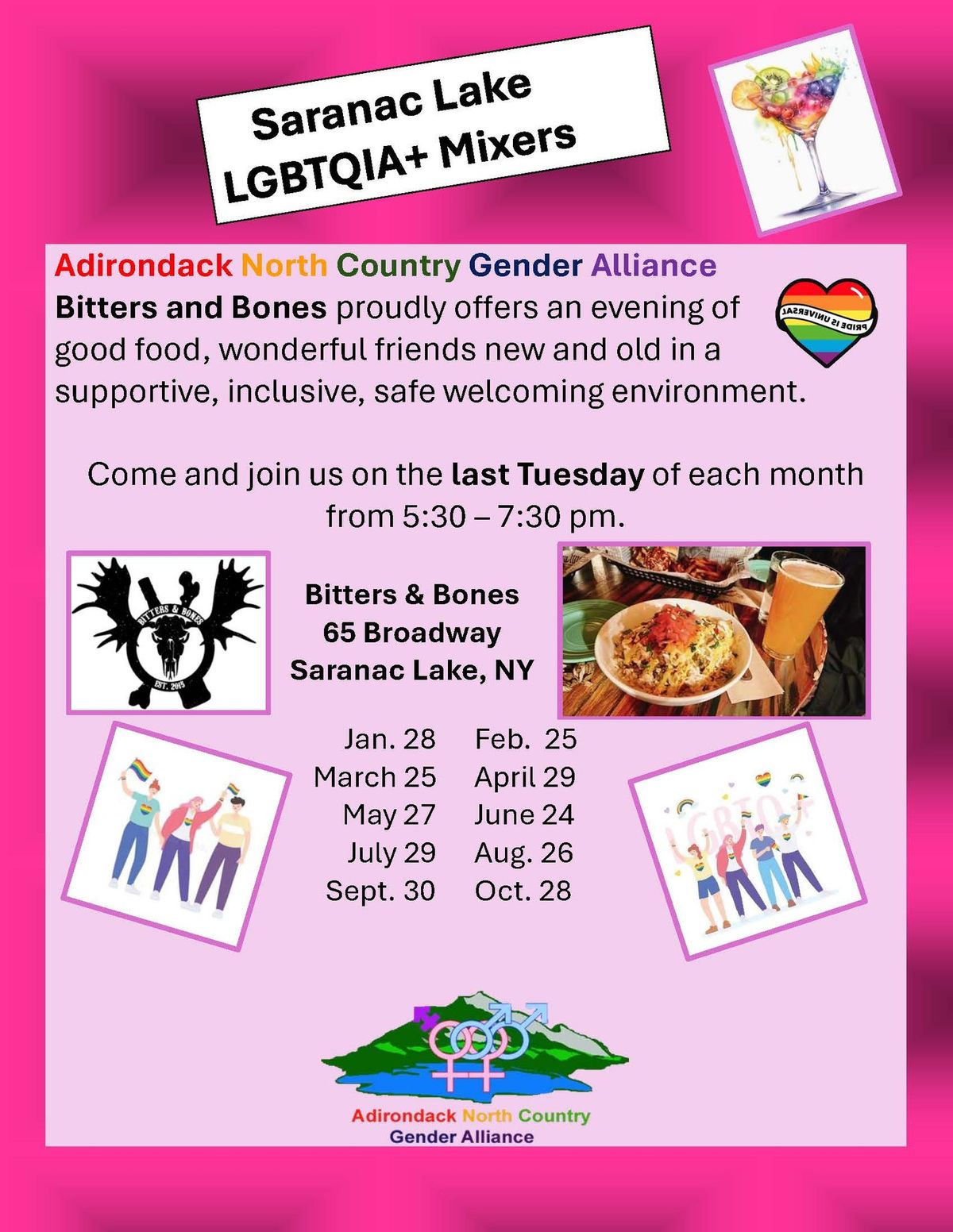 LGBTQIA Monthly Mixer - Saranac Lake