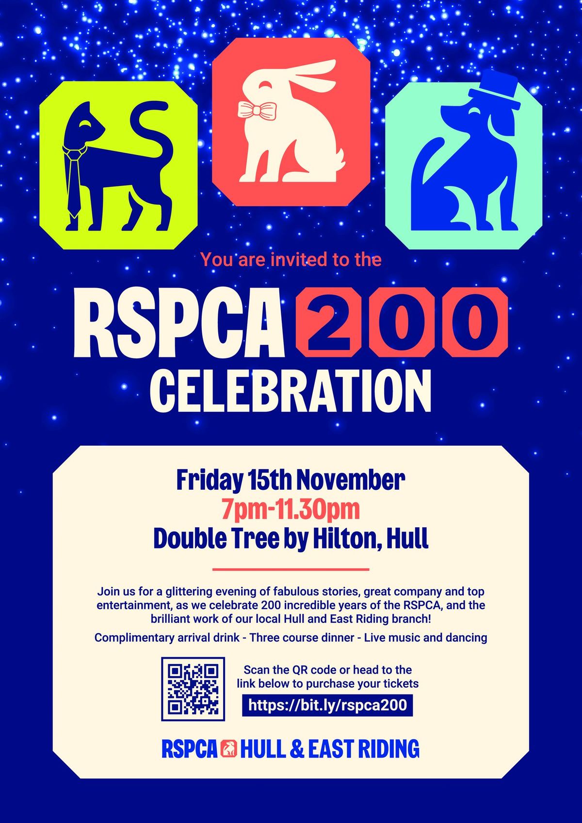 RSPCA Celebration and Sparkle Dinner.