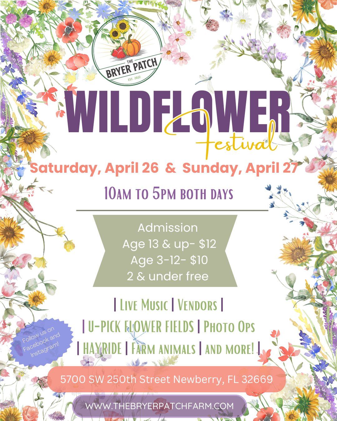 Wildflower Festival at The Bryer Patch