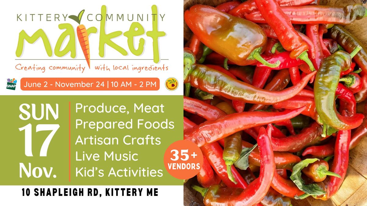 Kittery Community Market | Sunday, November 17 | 10-2 PM