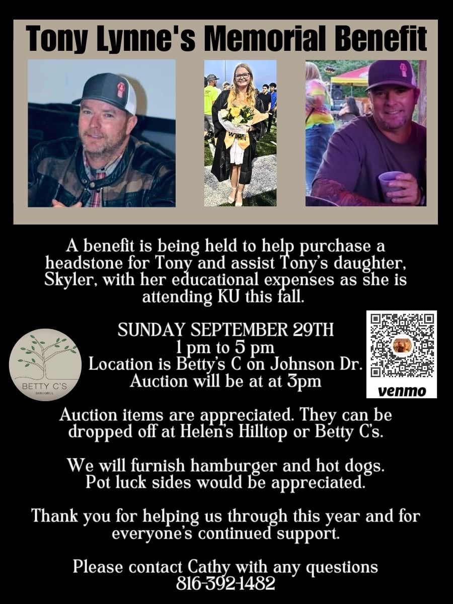 Tony\u2019s Memorial Benefit 