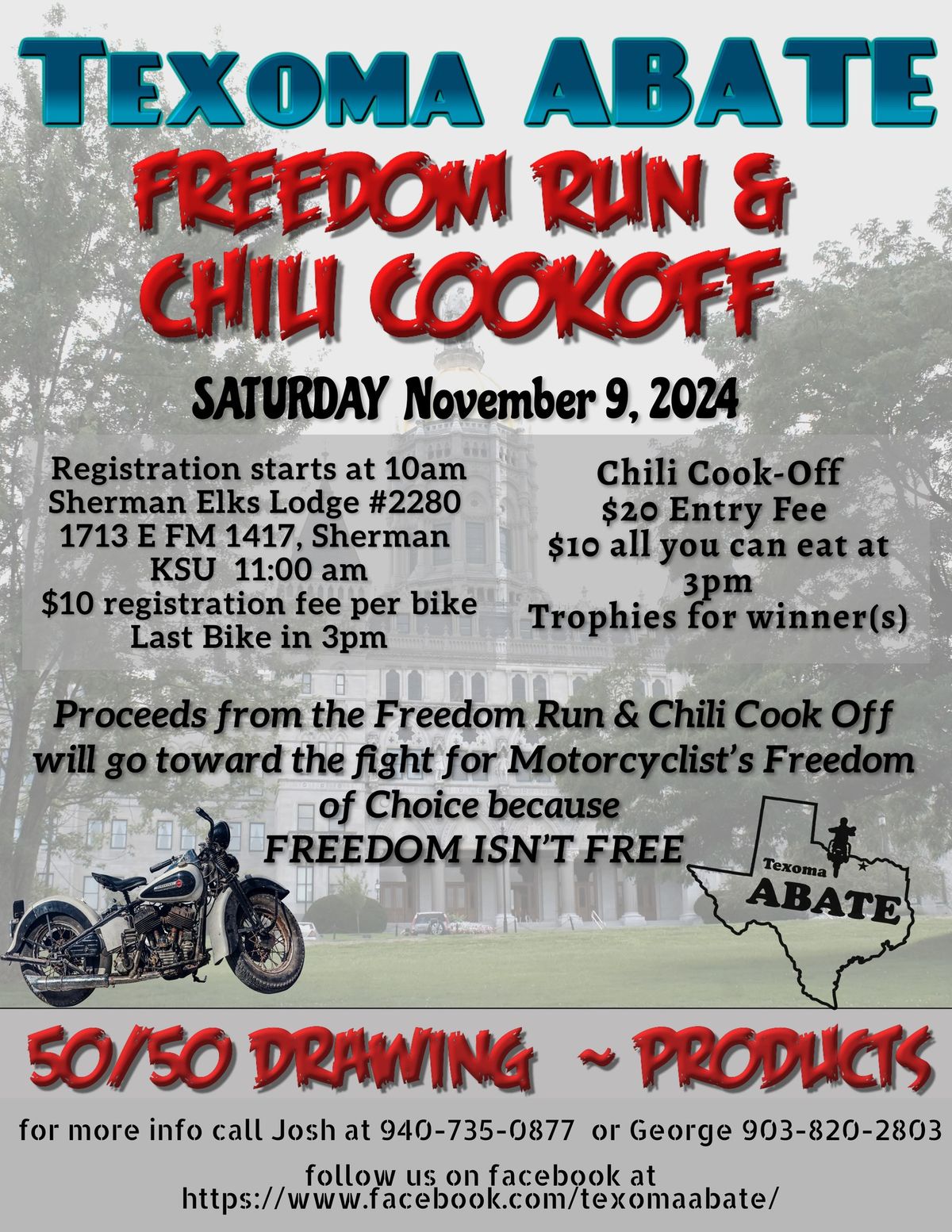 2024 Texoma ABATE Freedom Run & Chili CookOff