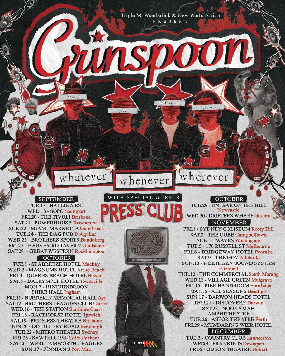 GRINSPOON 'whatever, whenever, wherever' | Drifters Wharf