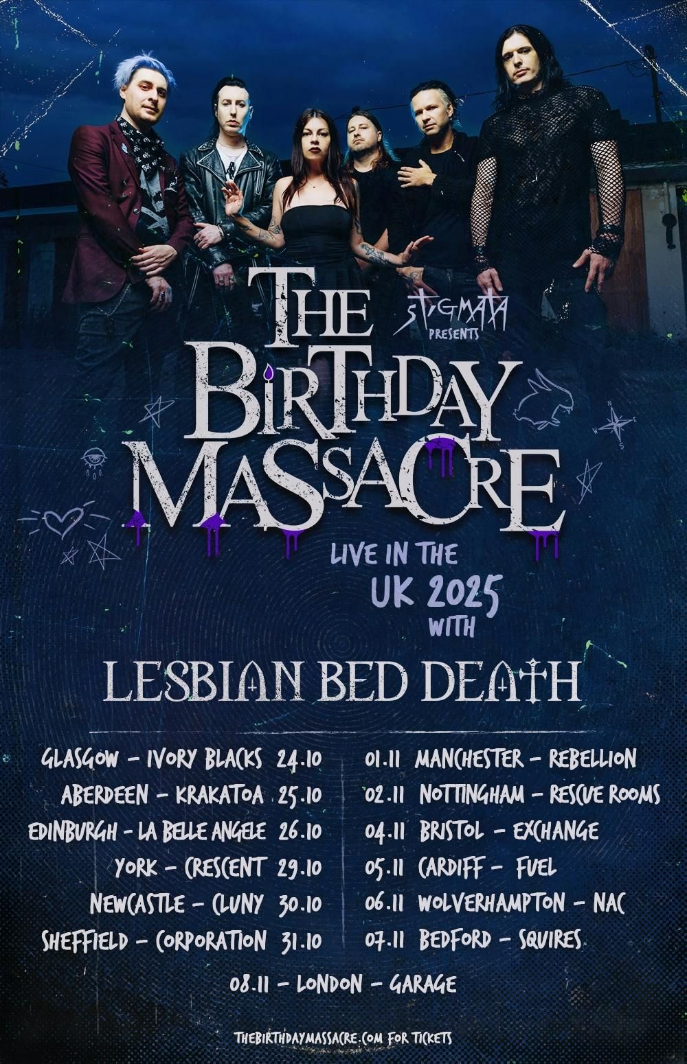 THE BIRTHDAY MASSACRE  2025 UK TOUR  