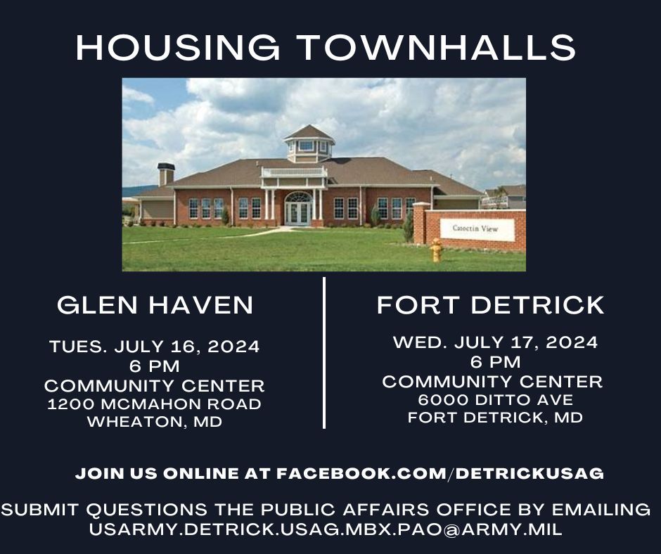 Fort Detrick Housing Town Hall