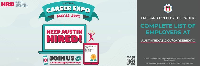 City of Austin Career Expo, online, 12 May 2021