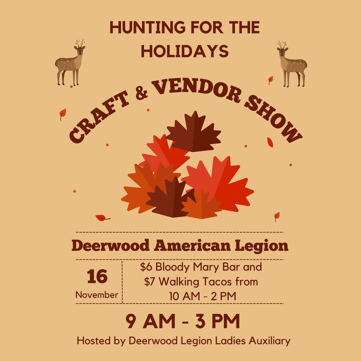 Hunting for the Holidays Craft and Vendor Fair