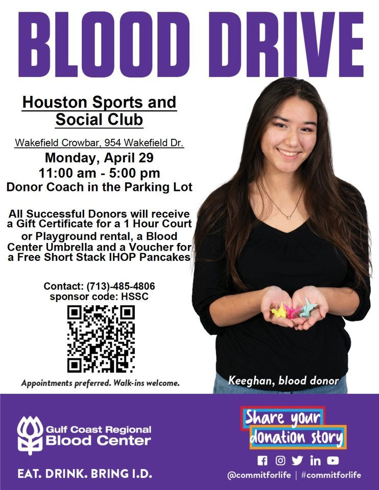 Blood Drive with HoustonSSC @ Wakefield Crowbar
