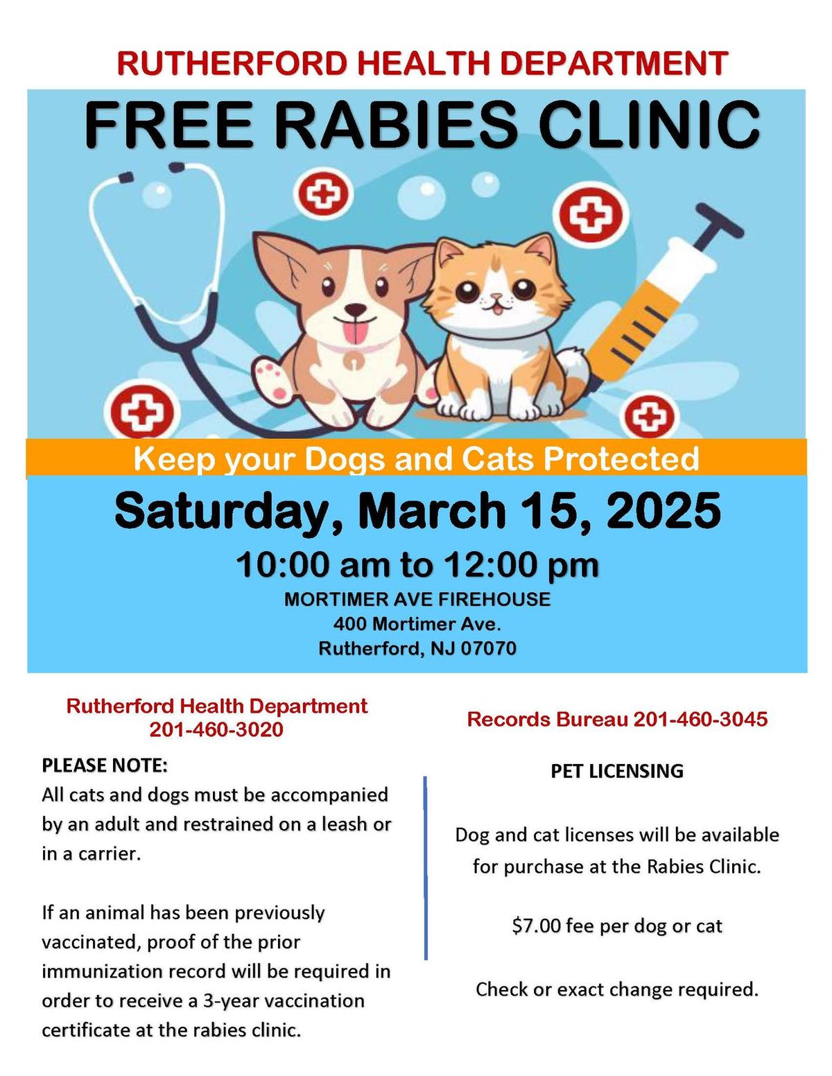 Health Department - FREE Rabies Clinic