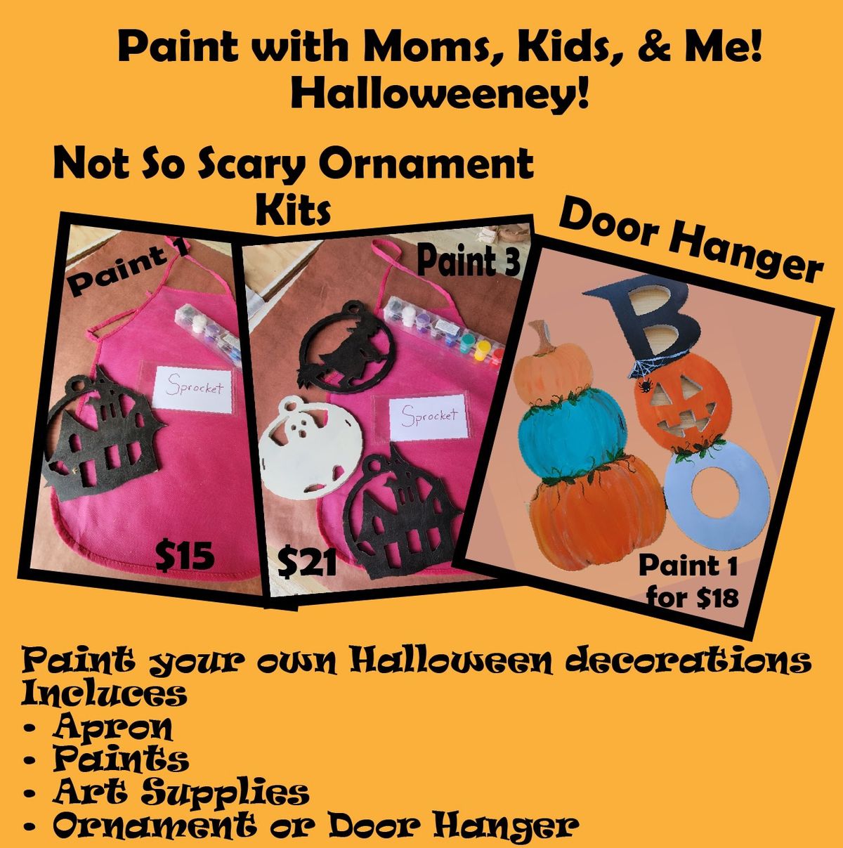 Paint with Moms, Kids, & Me! Halloween Edition!