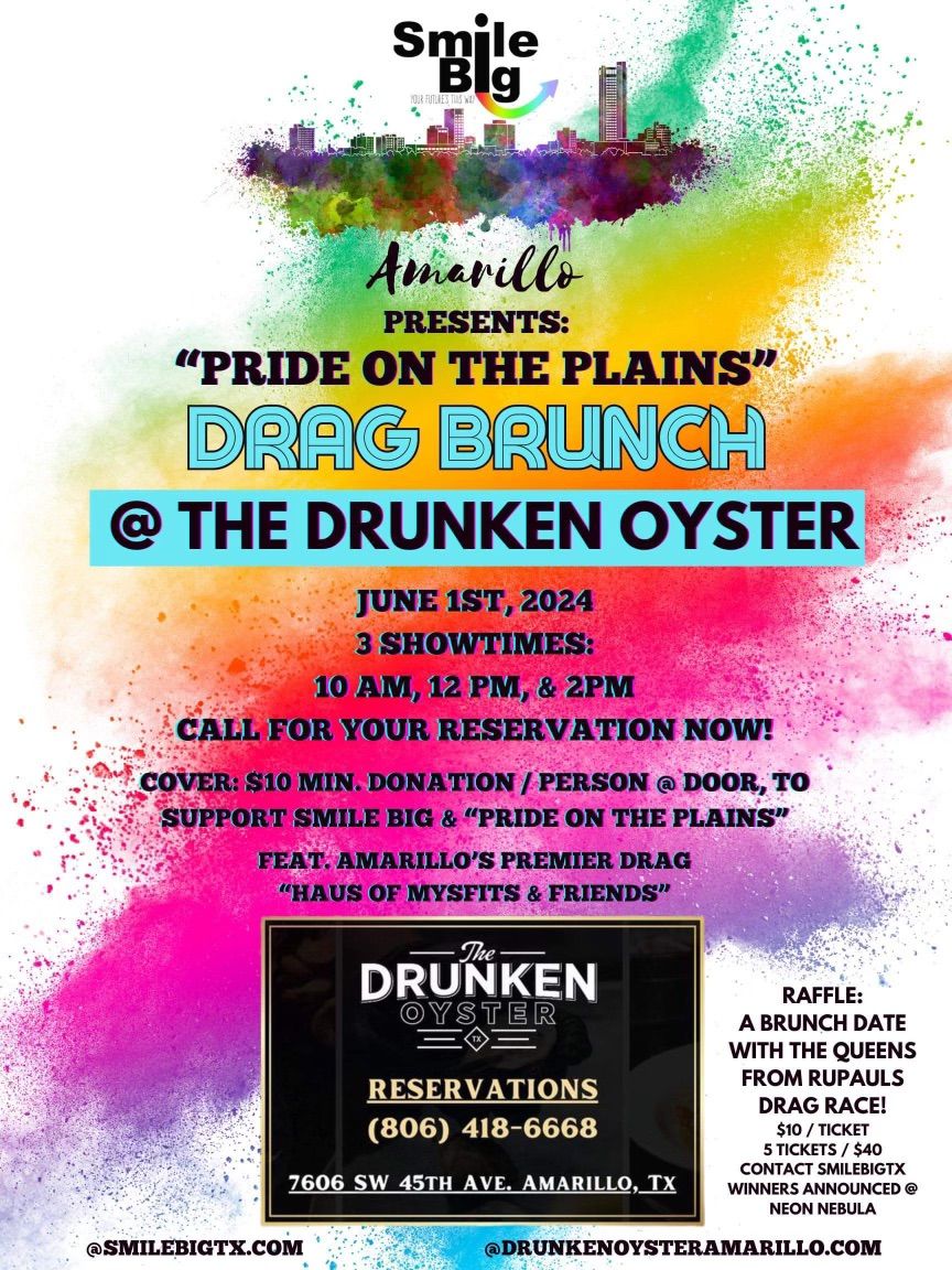 Drunken Oyster Drag Brunch Benefiting Pride on the Plains 