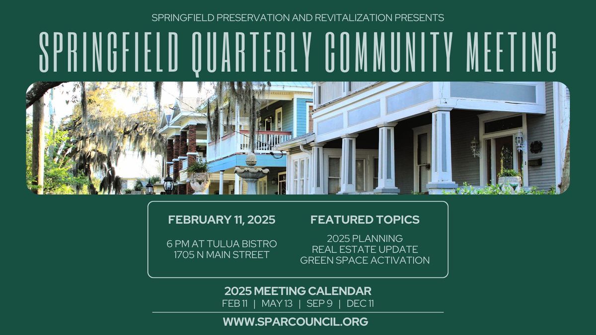 Springfield Quarterly Community Meeting