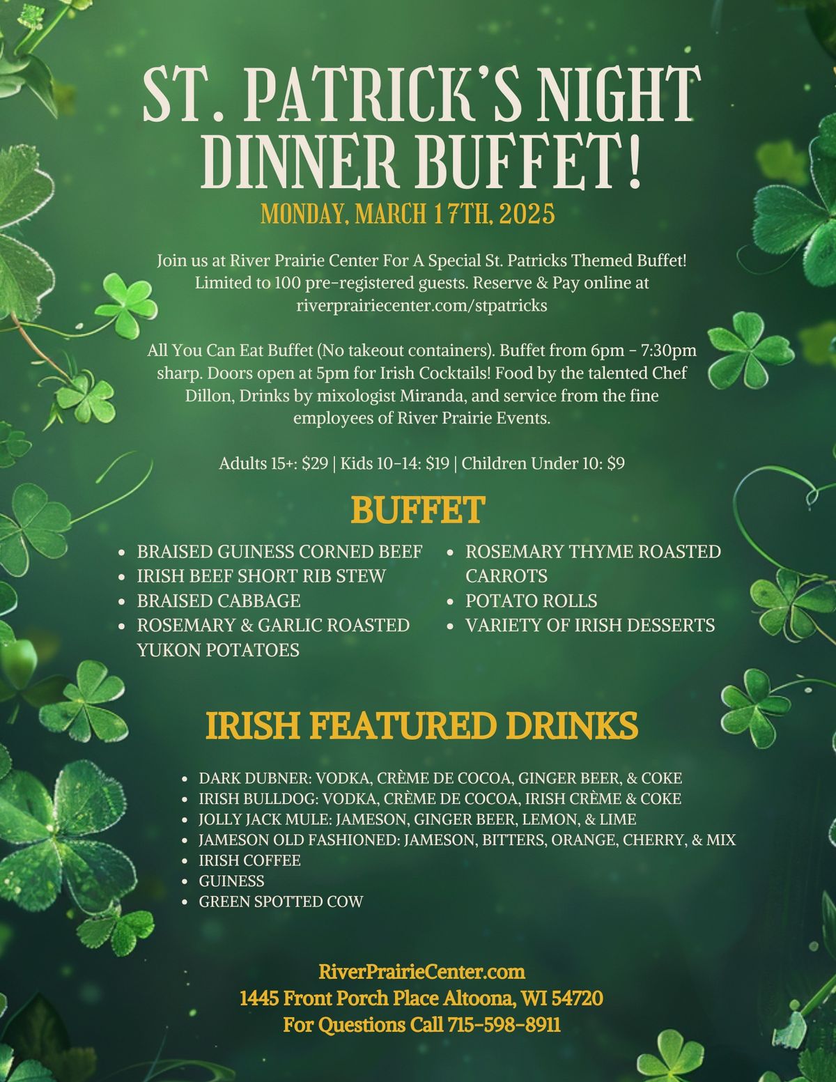 St Patrick's Buffet