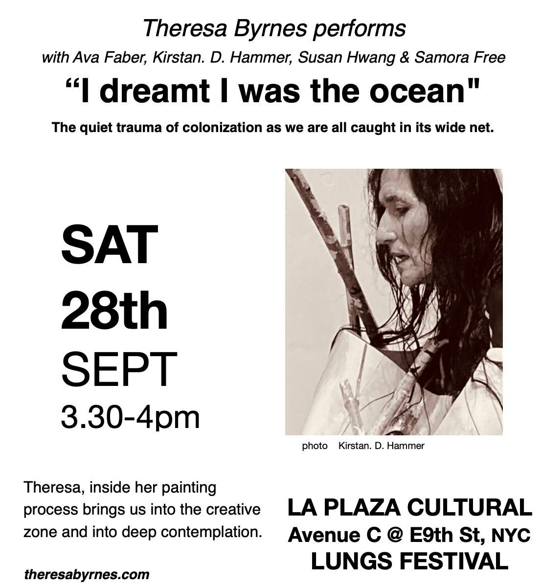 \u201cI dreamt I was the ocean" Theresa Byrnes performs