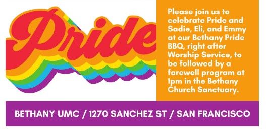 Pride BBQ Lunch & Farewell Celebration for Rev. Sadie Stone
