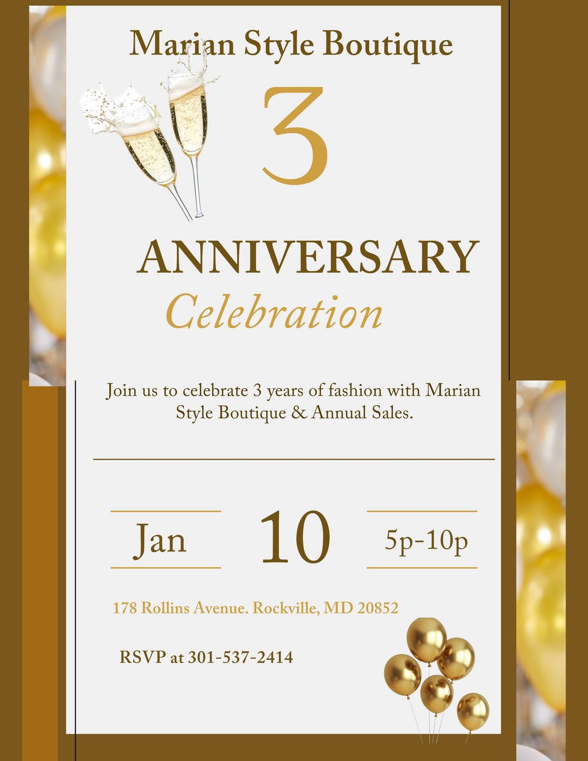 Celebrate Marian Style Boutique\u2019s 3-Year Anniversary