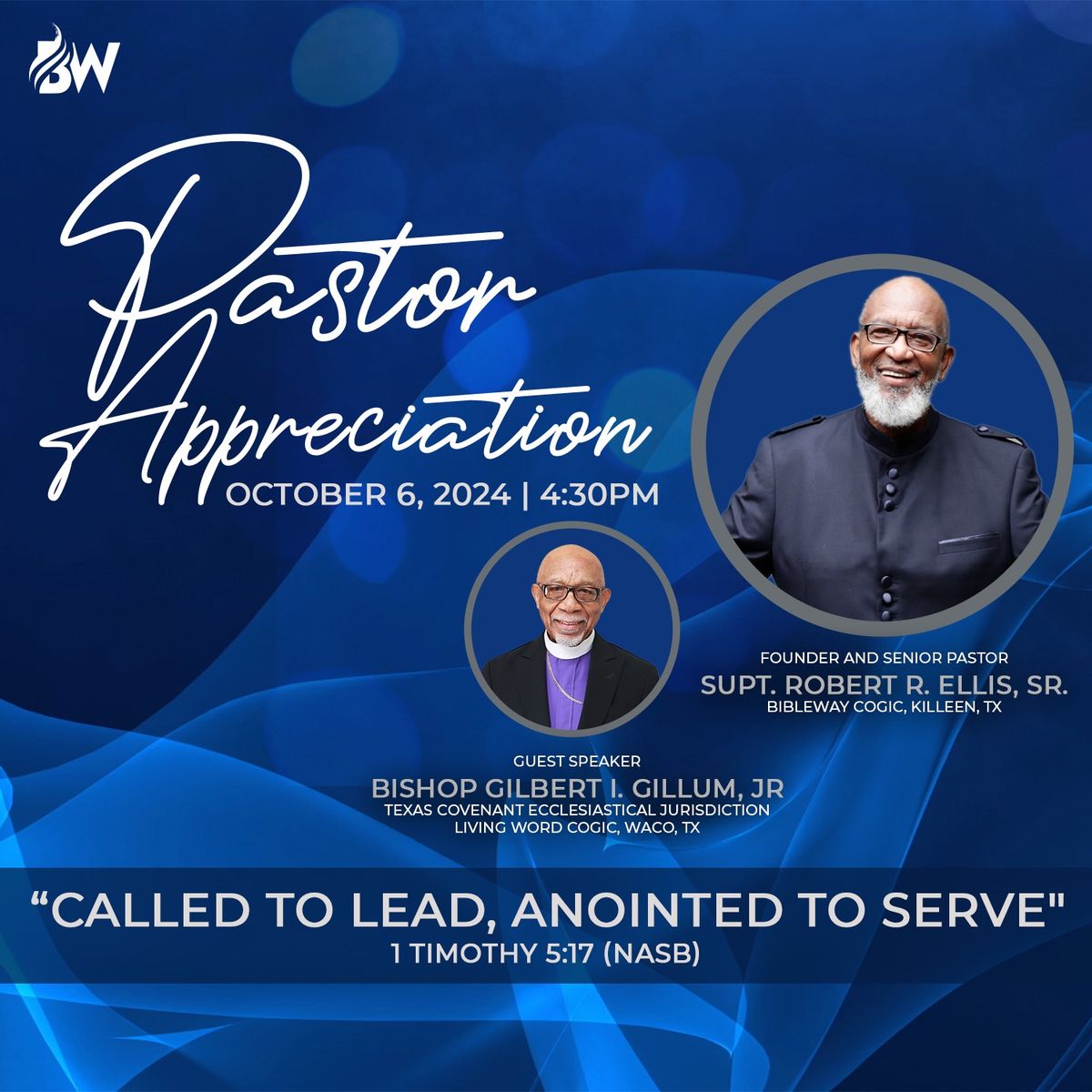 Pastor Appreciation - Called to Lead, Anointed to Serve