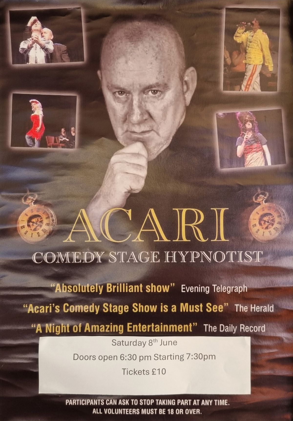acari comedy Hypnotist 