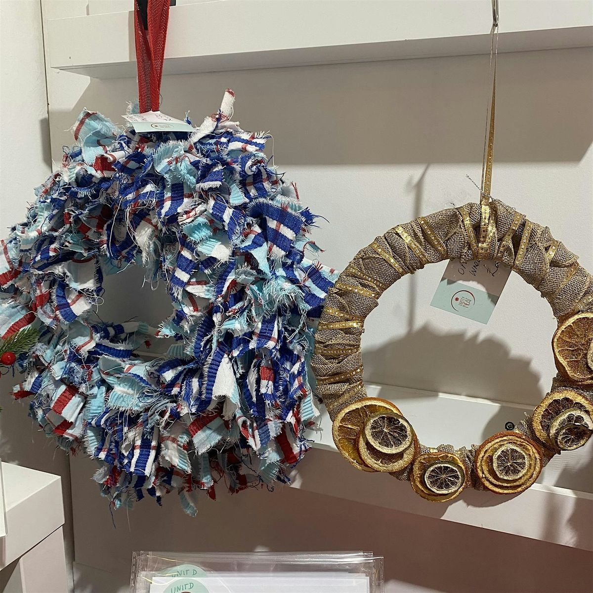 Christmas Fabric and Burlap Wreath Creative Workshop