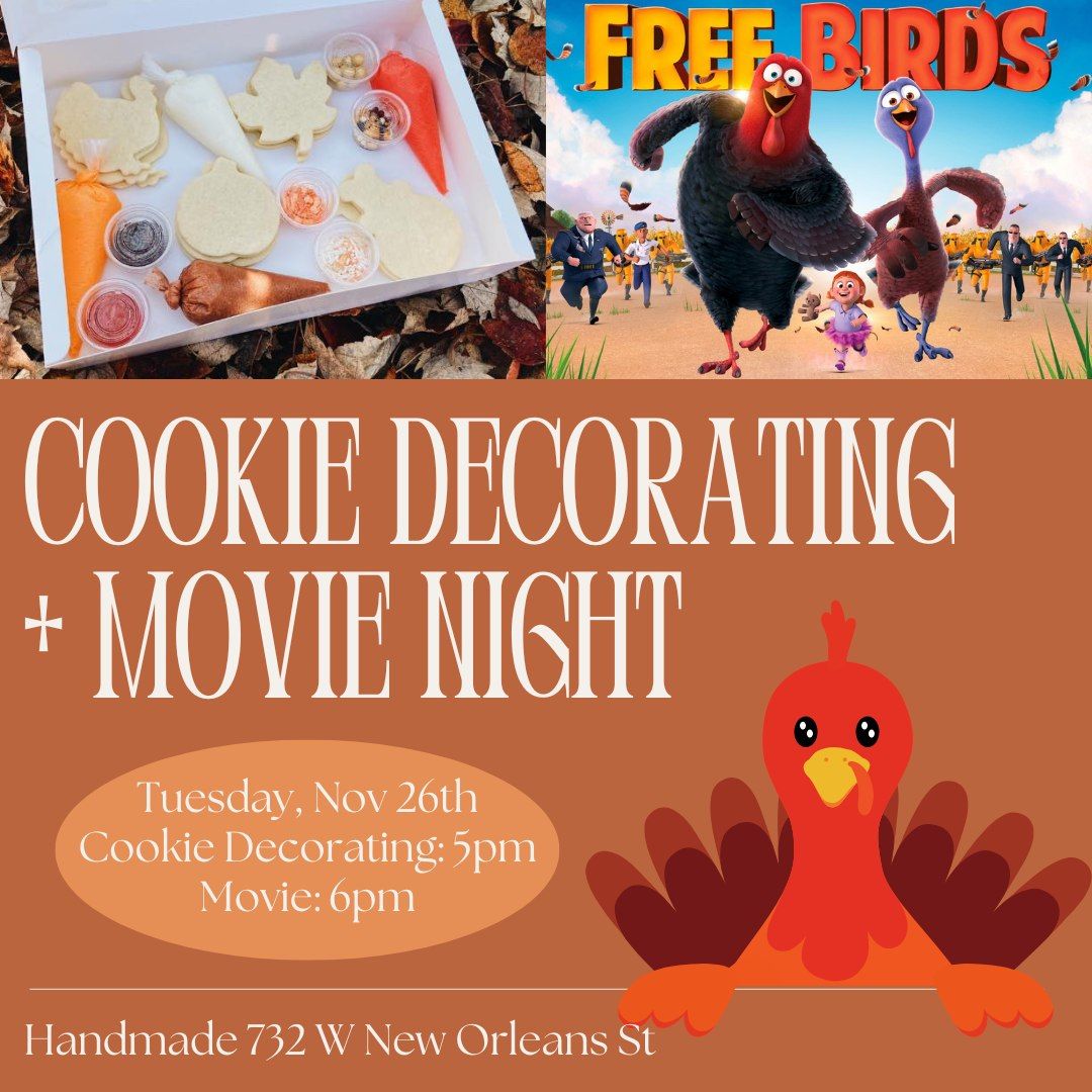 Thanksgiving Cookie Decorating + Movie Night