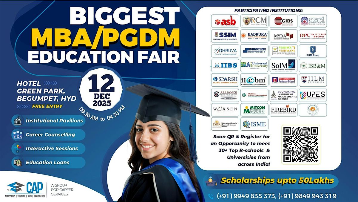 Join us at the MBA\/PGDM Education Fair 2025 \u2013 Hyderabad