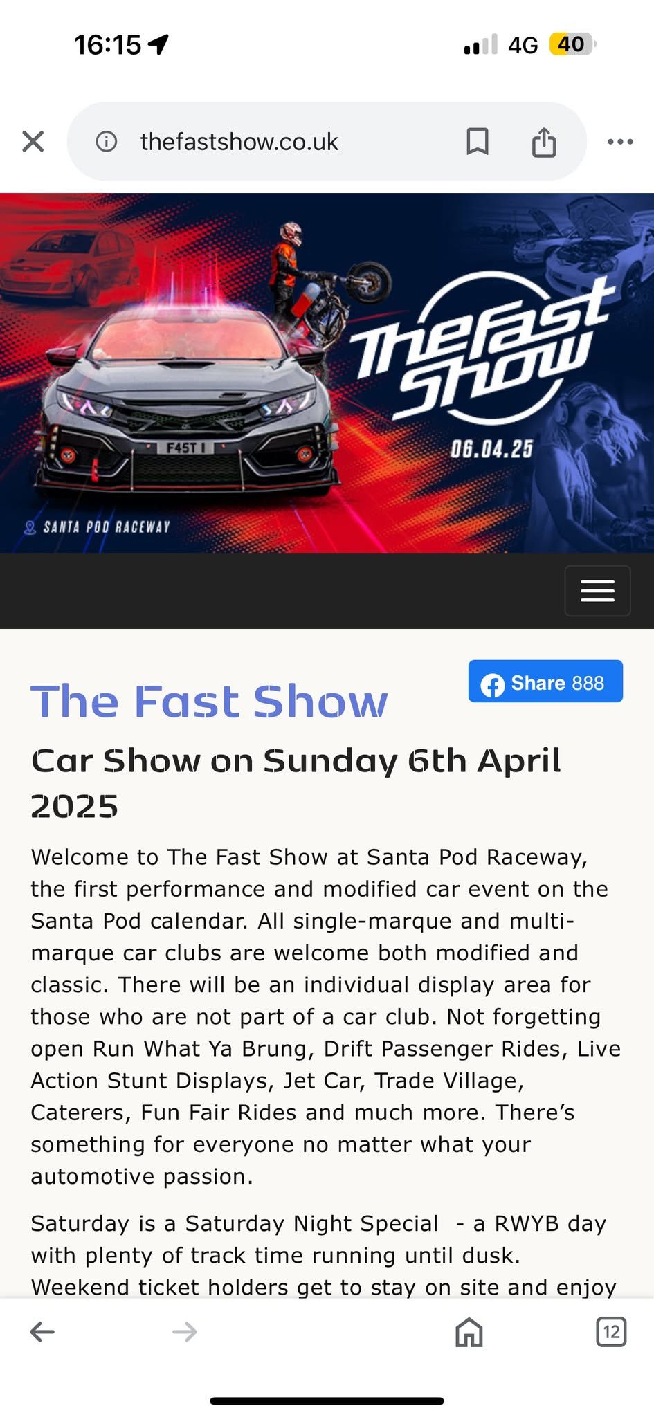 Fast Show 2025 at Santa Pod 