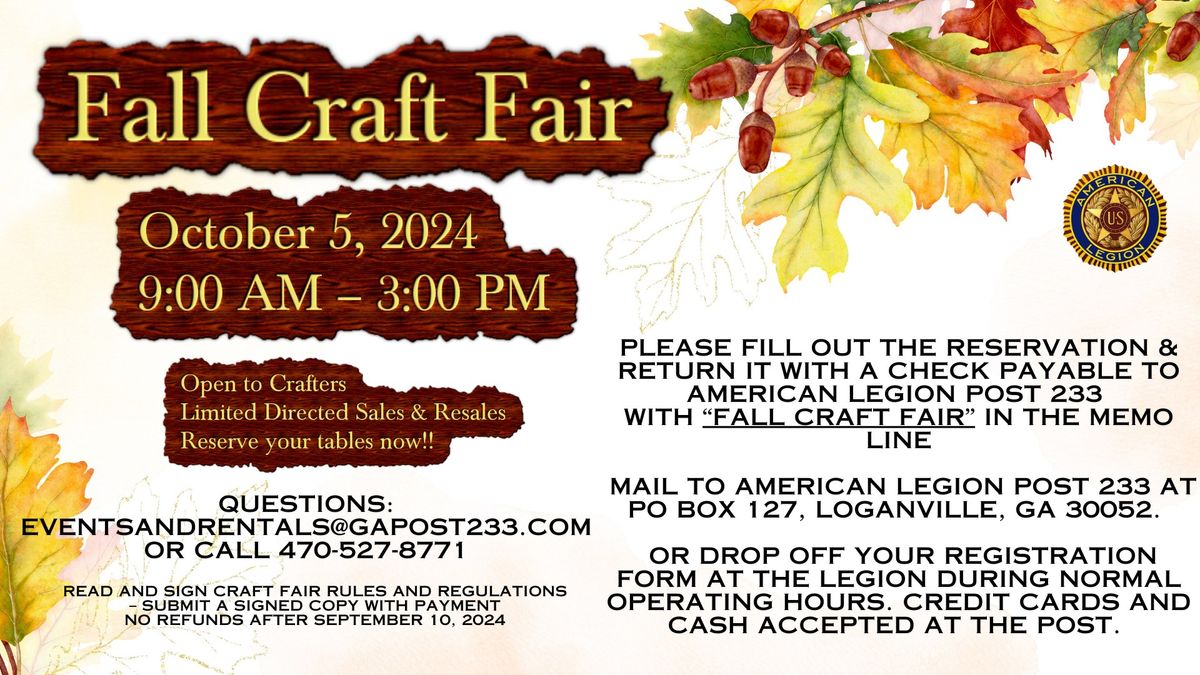 FALL CRAFT FAIR