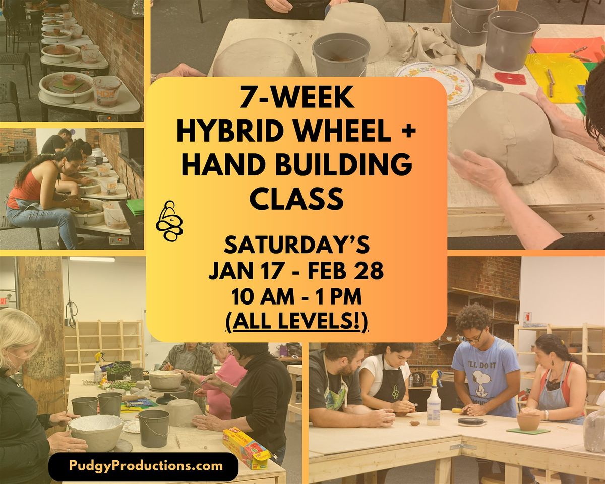 7-Week Wheel Throwing + Hand-Building Clay Class Jan 17th - Feb 28th