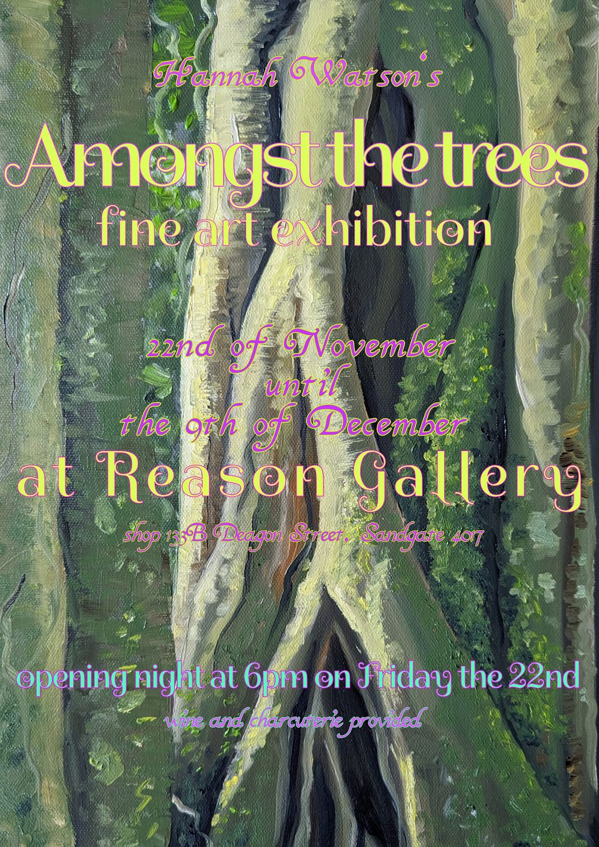 Amongst the Trees, Hannah's fine art exhibition 