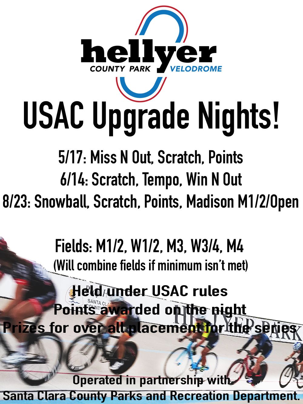 Hellyer Velodrome: Friday Night USAC Upgrade Races