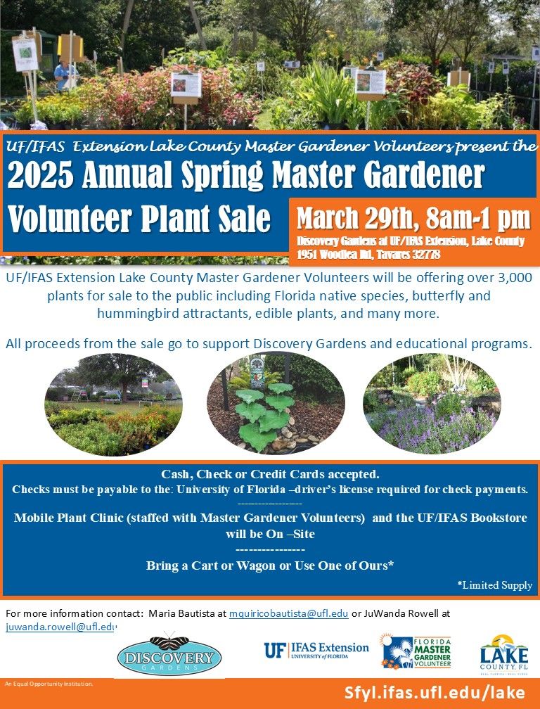 2025 Master Gardener Volunteers Annual Spring Plant Sale