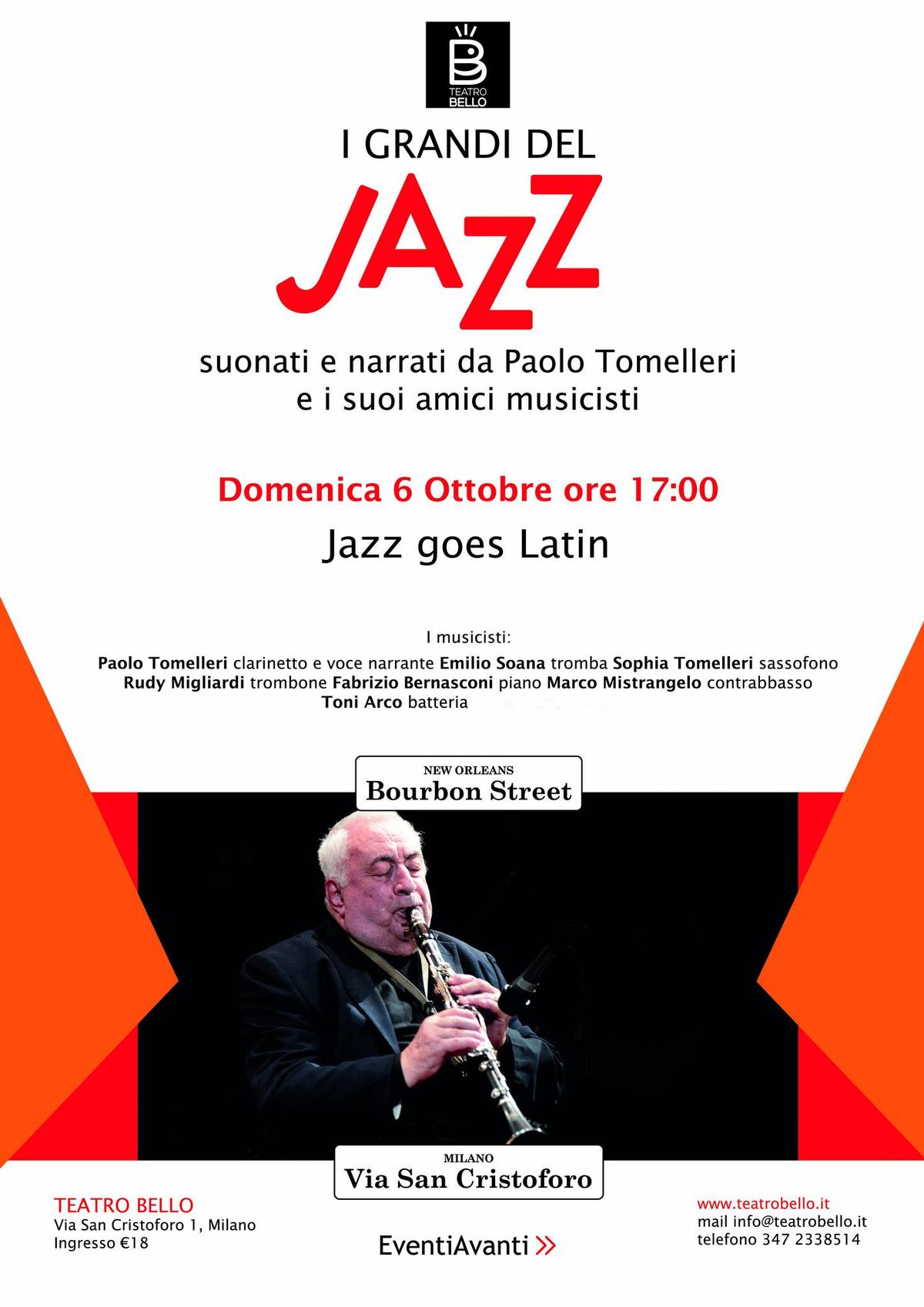 I Grandi del Jazz con Paolo Tomelleri e i suoi amici musicisti  in " JAZZ GOES LATIN"