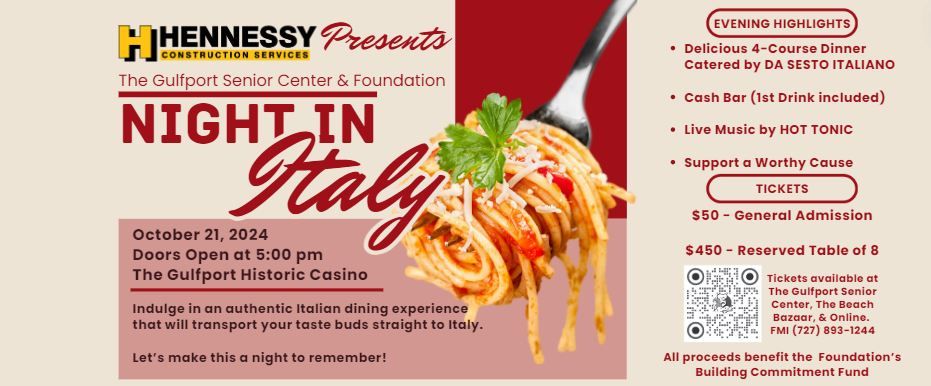 Night in Italy Fundraiser Event