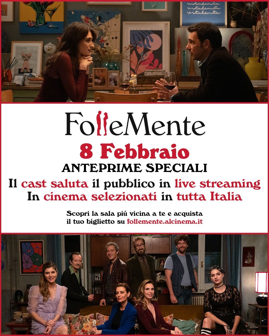 Anteprima "FolleMente" di Paolo Genovese e collegamento con il cast