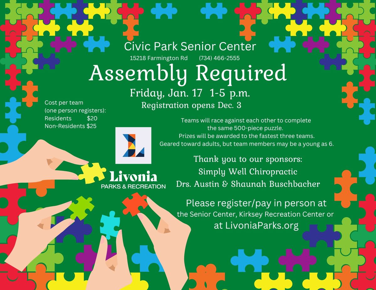 Assembly Required: Jigsaw Puzzle Contest