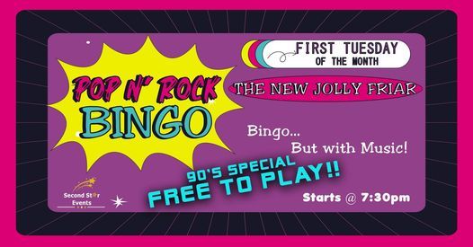 Pop N' Rock Bingo - 90's Edition