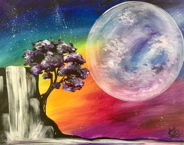 Galaxy Sky  ~ $3 Sangria Saturday  @ Wine and Canvas Grand Rapid