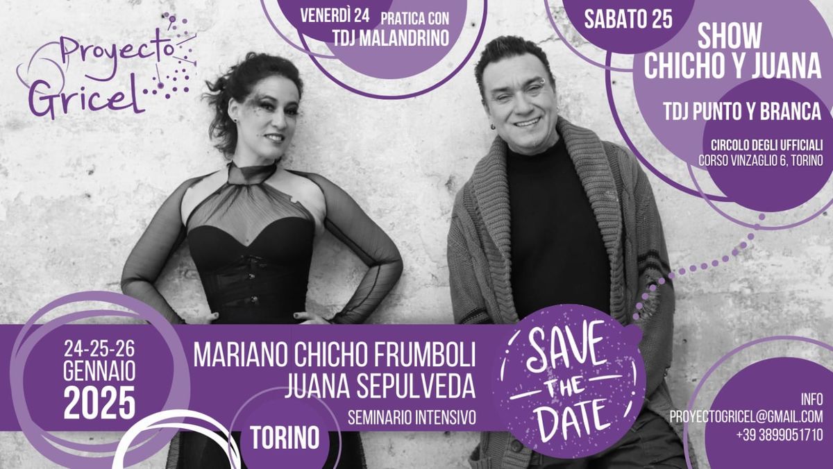 Seminario Intensivo Mariano Chicho Frumboli e Juana Sepulveda 24, 25 e 26 gennaio 2025