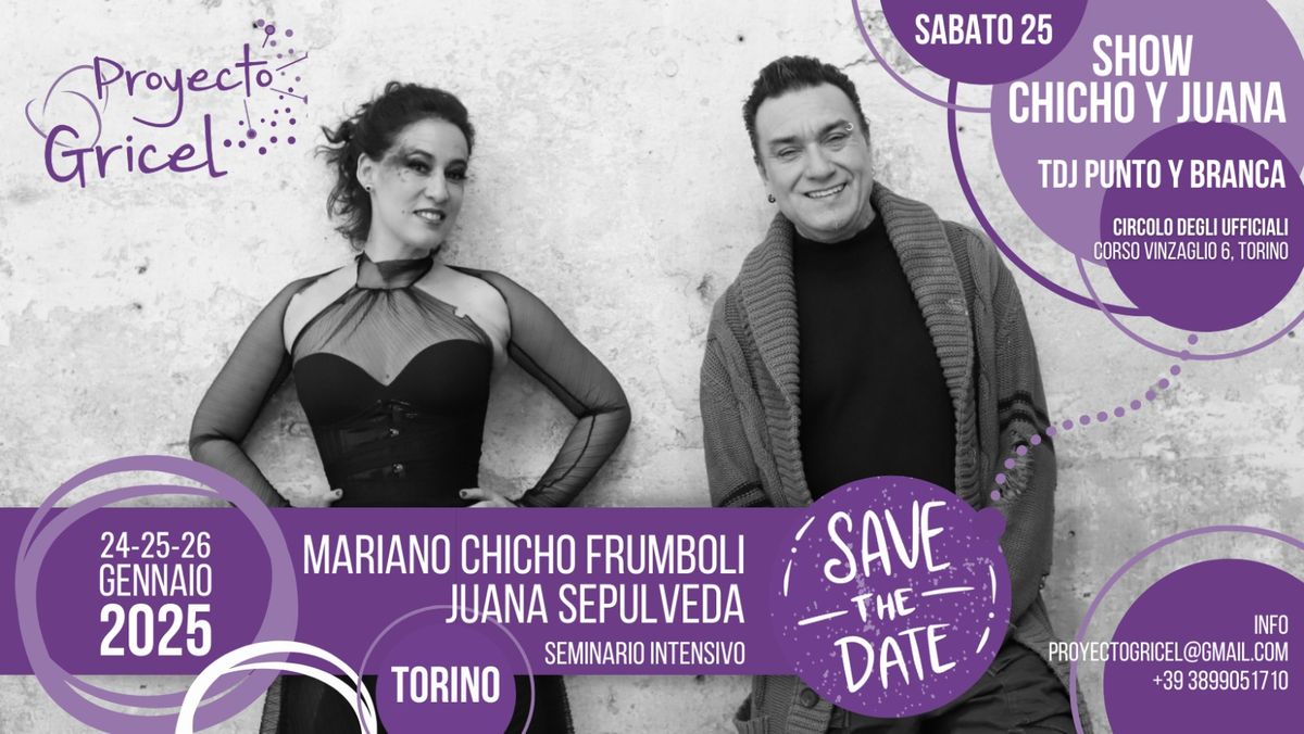 Seminario Intensivo Mariano Chicho Frumboli e Juana Sepulveda 24, 25 e 26 gennaio 2025